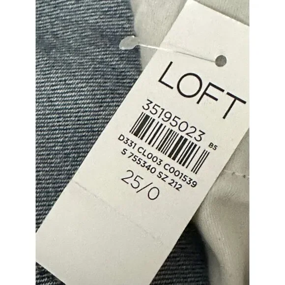 Loft Jeans High Rise Straight Leg Women's Size 0/25 New with Tags - Picture 7 of 7